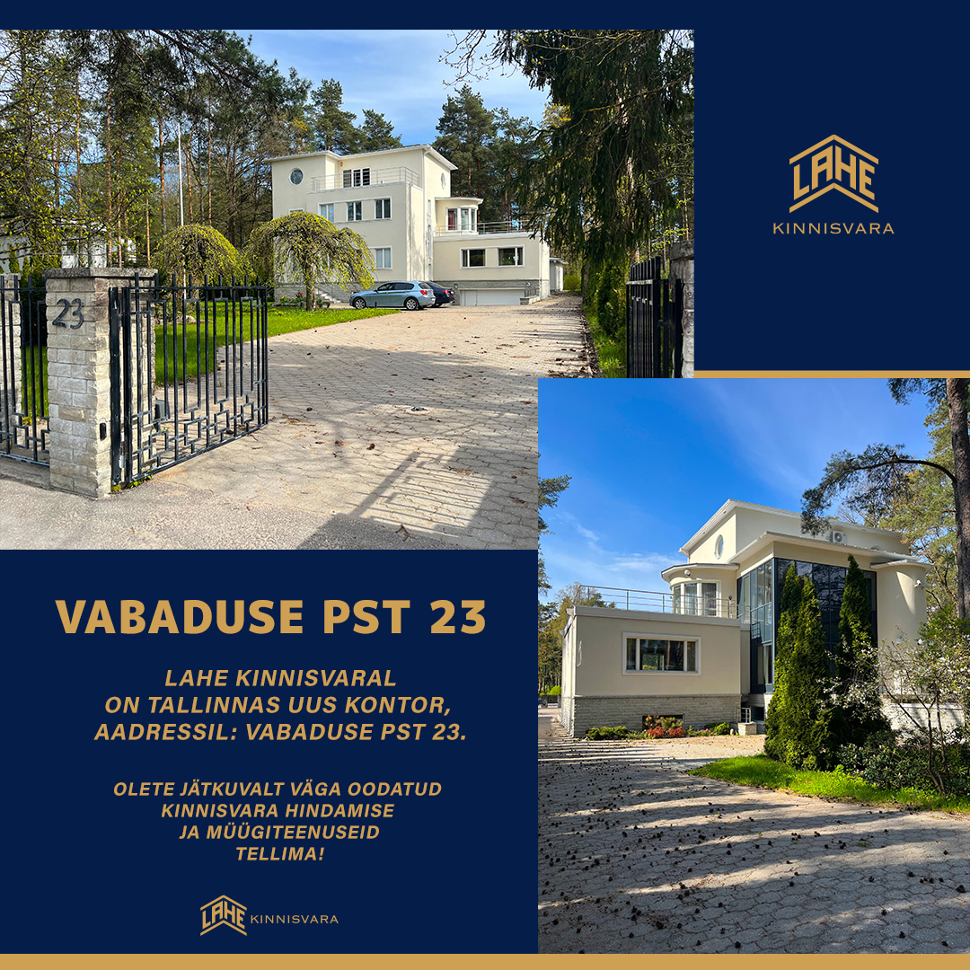 Lahe Kinnisvara uus kontor Tallinnas Vabaduse pst 23-